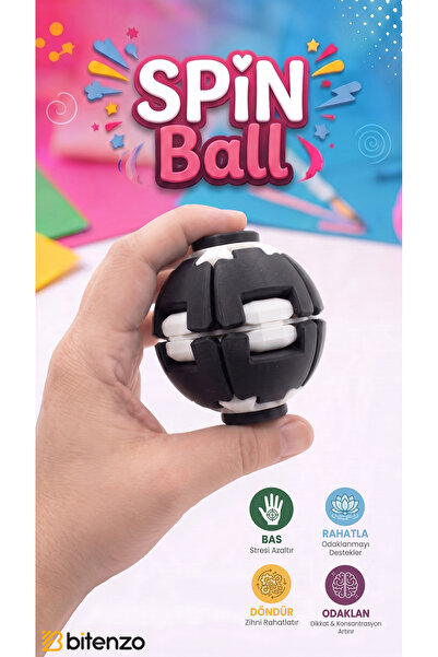 Bitenzo3D Spin Ball / Rulmanlı Dönen Stres Topu - Elde Taşınabilir Odaklanma ...