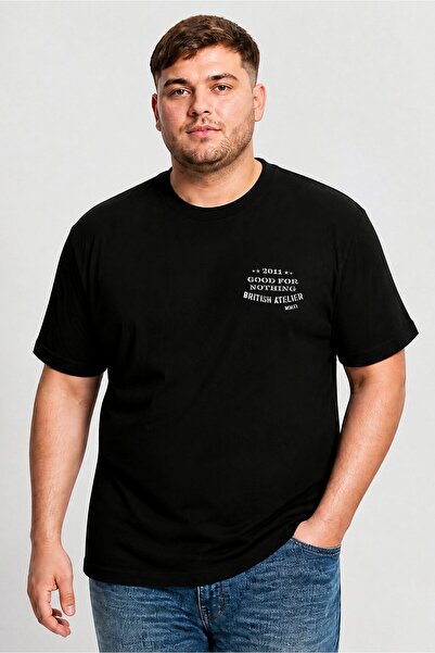 Good For Nothing Men Crew Neck Short Sleeve Graphic Print T-Shirt, Black