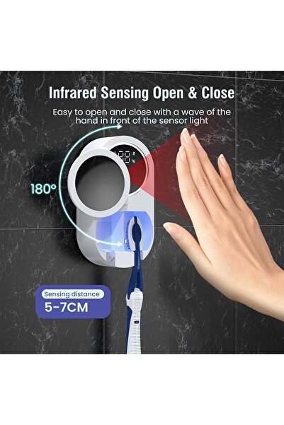 STARSTAR Wall-Mount toothbrush holder w/UV-C & UV-A sterilization - Features ...