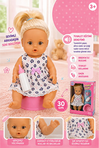 Begin Power Altını Islatan Bebek 30 Cm Oyuncak Bebek Sesli Bebek Kız Çocuk Oy...