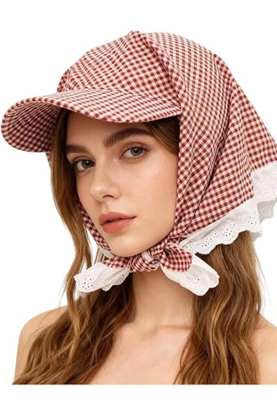 STARSTAR Women's headscarf baseball cap with lace trim, sun hat with neck pro...