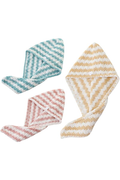 STARSTAR 3-piece quick-drying, super absorbent headscarf set with buttons, mi...