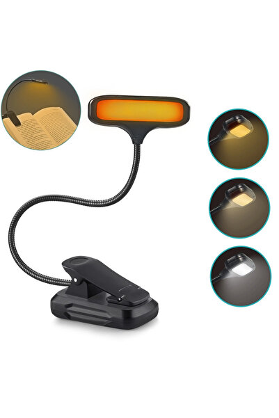 STARSTAR Rechargeable LED reading light with 3 lighting modes and an easy-cli...