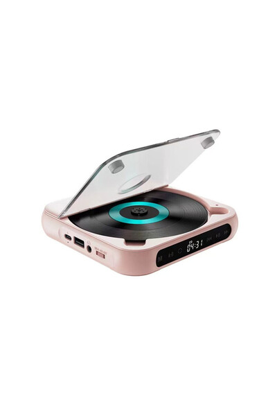 STARSTAR Portable CD player with speaker, LED screen, stereo player, wall-mou...
