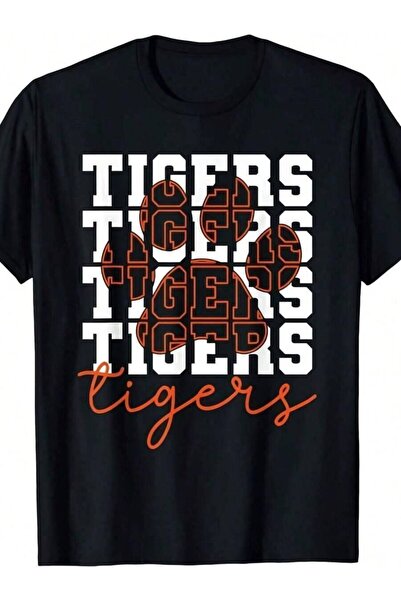 KYMC07 School Sports Fan Spirit Tigers Mascot-Shirt Same Style Men And Women ...
