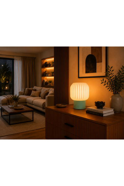 Handyol Modern Lampshade Table Lamp Led Night Light Decorative Ambient Lighti...