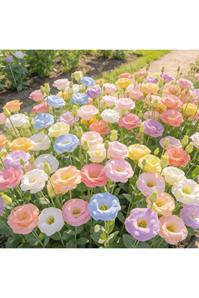 Bloom & Sow Seed Pastel Pink Blue White Yellow Lisianthus Seeds, Large Blooms...
