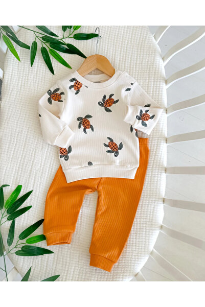 hümabebe Tiny Caretta Pattern Seasonal 2-Piece Baby Set
