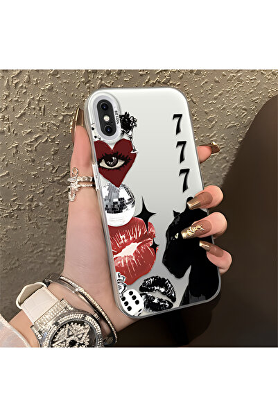 ARTISHELL iPhone X/XS Uyumlu Siyah Panter Motifli Lens Koruma Telefon Kılıfı