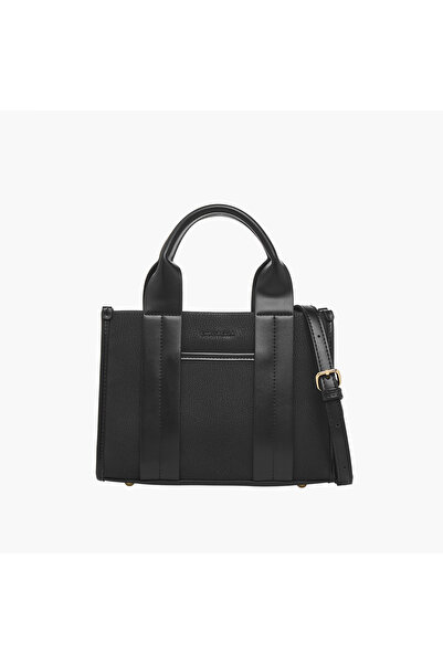 Chrisbella Textured Tote Bag with Detachable Strap