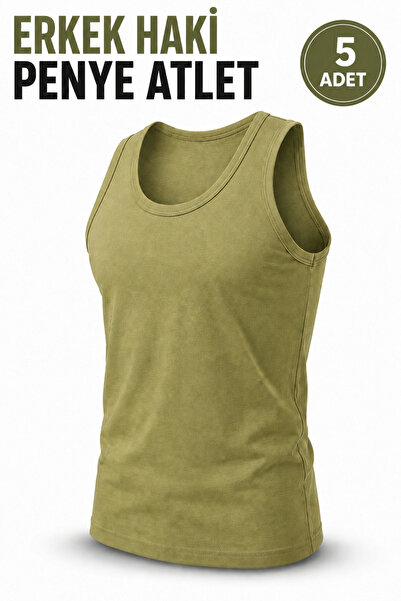 Alıç Combed Cotton Military Athlete Men's Khaki Color Cotton - Breathable Com...