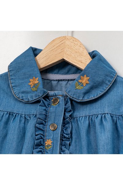 Dadamama Girls' Embroidered Set for Ages 1-4