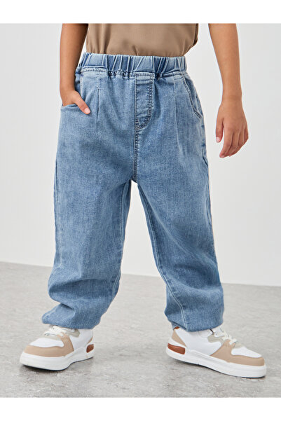 Styli Elastic Waistband Loose Fit Jeans