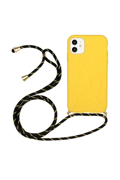 OEM Θήκη TPU σιλικόνης με λουράκι ώμου για iPhone 11 6.1 ιντσών - Κίτρινο