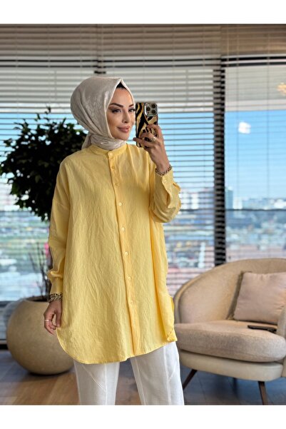 Lamazi Veil 4008 قميص آدا أصفر