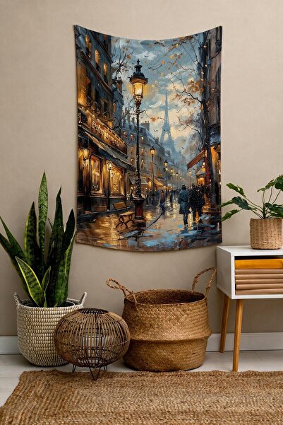 ARTAN GALLERY Elegant Woman in Colorful Dress Patterned Italian Velvet Wall C...