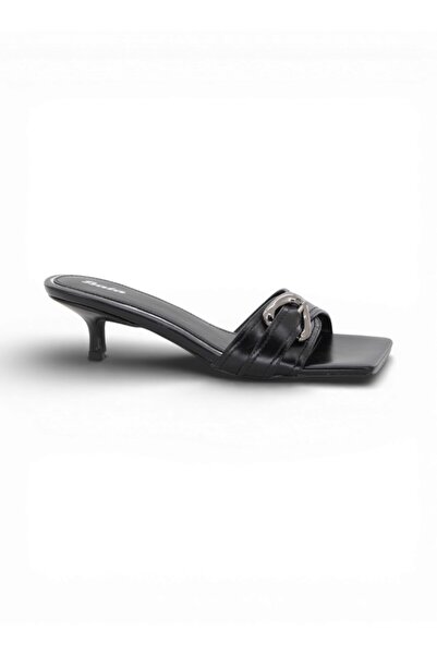 BATA Buckle Details Kitten Heel Sandals