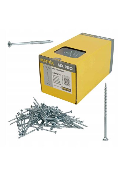 Matrix Șuruburi pentru lemn cu cap înecat MX20 4,0x70/40 mm MX PRO - MXGN4070