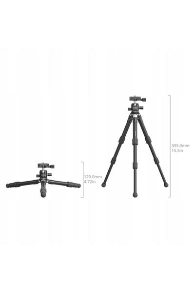 SmallRig 5026 - kit de buzunar, trepied și cap, carbon, până la 5 kg