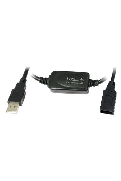 LogiLink Cablu prelungitor USB 2.0 20m USB-A M/F cu amplificator ecranat
