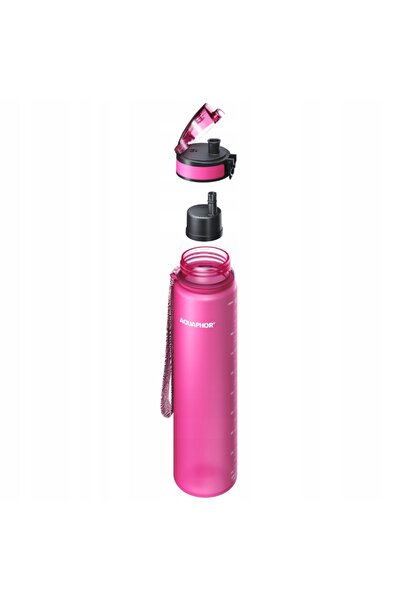 Aquaphor Set CITY de 3 filtre de apă + bidon mare de 1l roz