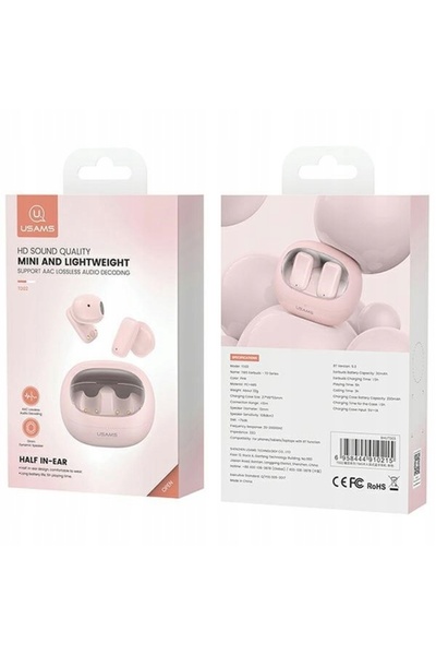 Usams Căști wireless Bluetooth 5.3 Seria TWSTD Roz