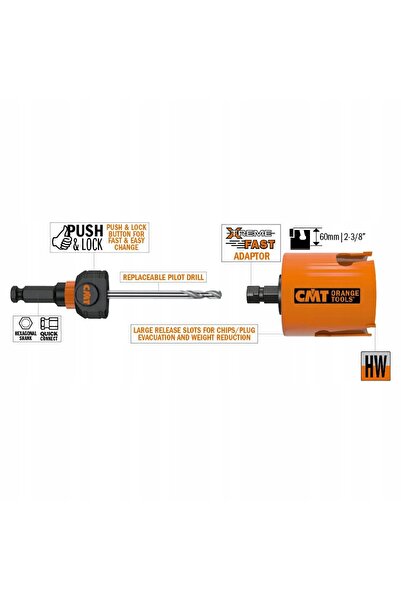 CMT 550-152X 152mm Freză universală pentru găuri Lemn/MDF/PVC/Cărămidă/Teracotă