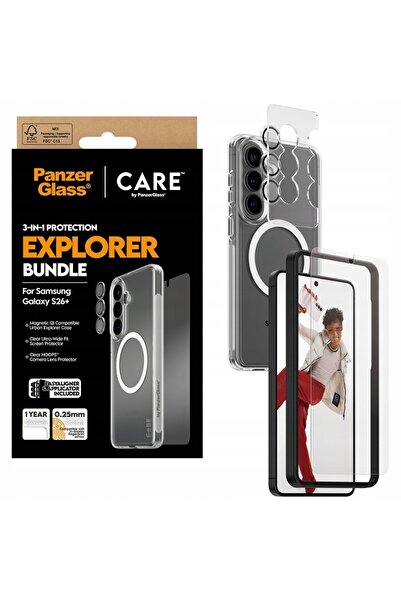 CARE by PanzerGlass® Protecție completă 360 3-în-1: husă + sticlă de protecți...