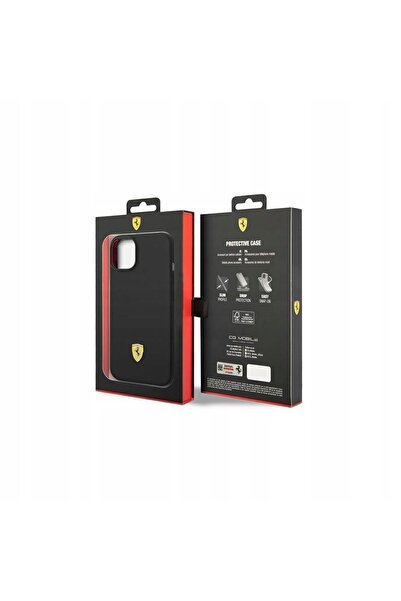 Ferrari HUSĂ DE SILICON PENTRU IPHONE 14 PLUS 15 PLUS 6,7 CU LOGO METALIC