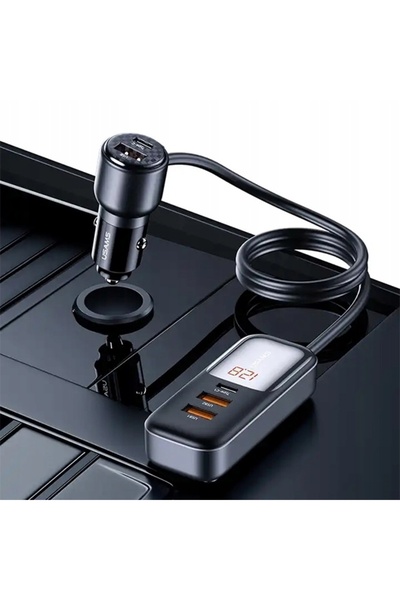 Usams C40 3xUSB 2xUSB-C ÎNCĂRCĂTOR AUTO PENTRU TELEFONE MOBILE PD 165W QC RAPID