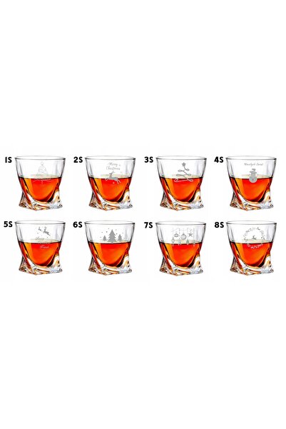 NO BRAND 2 Pahare de whisky din cristal cu logo gravat, cadou pentru aniversa...