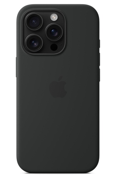 Apple Husă de silicon pentru iPhone 16 Pro Max, compatibilă MagSafe, neagră