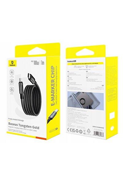 NO BRAND Cablu Baseus USB-C / USB-C, 100W PD, 1m, împletitură de nailon rezis...