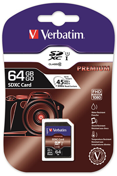 Verbatim Card Premium U1 SDXC 64GB V10 negru