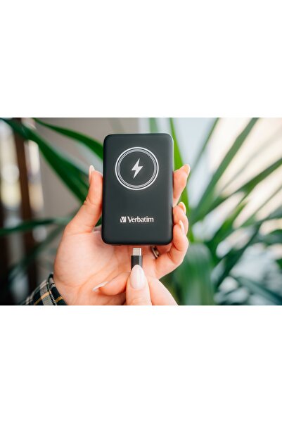 Verbatim Baterie externă inductivă `n` Go 15W 10000mAh Wireless Magnetică neagră