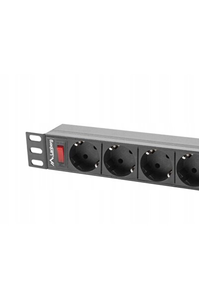 Lanberg Power Strip for Rack 1U 16A Pdu 9X Schuko 3m Black