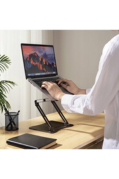 WOZINSKY SET Suport laptop din aluminiu + Suport smartphone - Negru