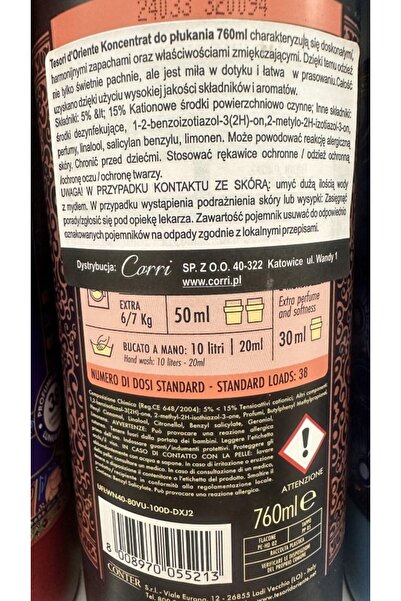 Tesori d'Oriente FLUID DE SPĂLARE HAMMAM 760 ml 38 SPĂLĂRI PACHET CU 4 UNITĂȚI