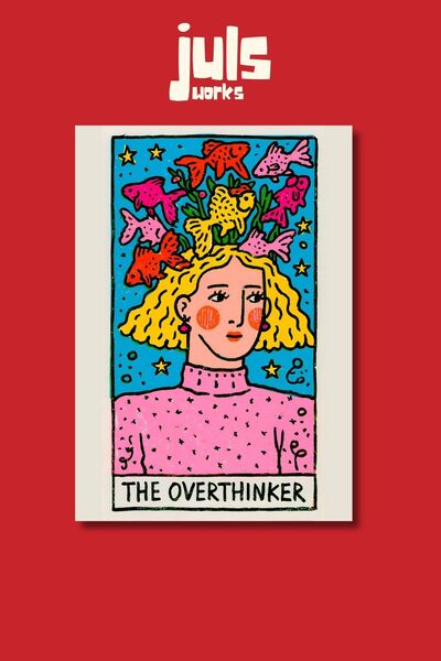 The Overthinker Tarot Poster Tablo Modern Koleksiyon Duvar Sanatı No:034