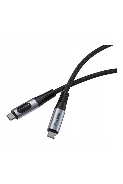 NO BRAND Cablu Verbatim USB-C(M) - USB-C(M) cu afișaj, 1.2m, 240W, PD, negru