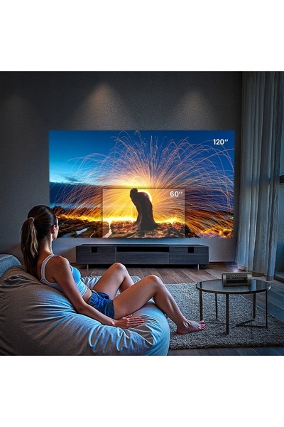 NO BRAND Proiector JMGO PicoPlay+ GoogleTV cu suport, baterie externă, husă