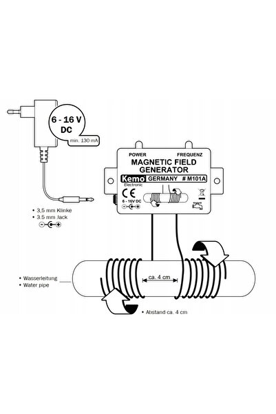 KEMO Dedurizator de apă, detartror, magnetizator de calciu M101A 5000 litri/oră