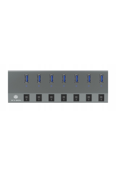 NO BRAND Hub USB ICY BOX HUB USB C/USB A 7x USB A (cu întrerupătoare)