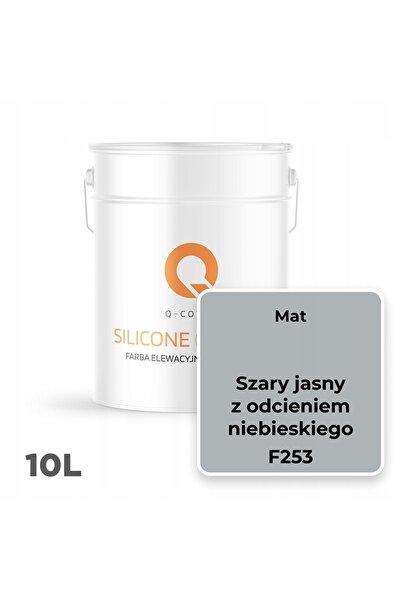 NO BRAND Vopsea siliconică pentru fațade 10L gri albastru deschis F253 UV
