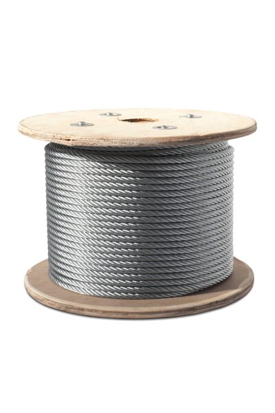 NO BRAND Sârmă de oțel 10mm 6x37, galvanizată, 20m, pentru construcții.