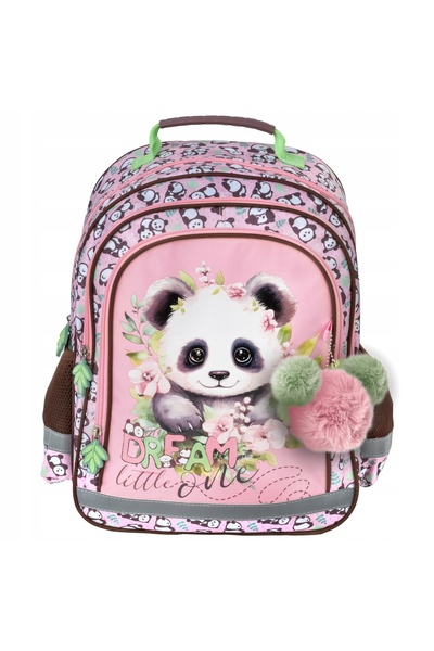 NO BRAND SWEET PANDA BACKPACK ghiozdan școlar pentru fete clasele 1-3 4703