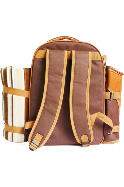 NO BRAND Rucsac frigorific pentru picnic pentru 4 persoane, cu set de tacâmur...