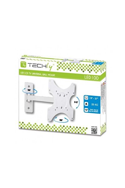 Techly Suport de perete pentru TV/monitor 19-37 " 25 kg VESA Alb