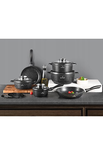 NO BRAND Set de oale zilner MARMUR aluminiu 12 piese.