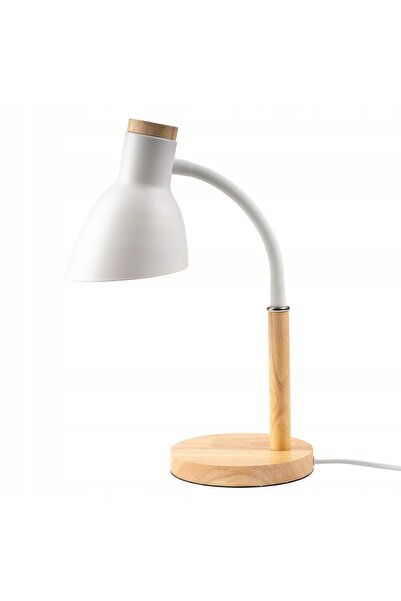 Lumiled LUMIILED Lampă de birou clasică, albă, din lemn, stil școlar, E27